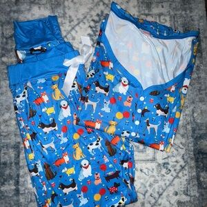 Colorful Dog Print Women's Pajama Set